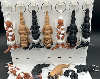 Puppy Dog Keychains 3-Pack: Unique 3D Printed Dog Breeds