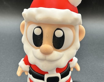 Adorable Articulated Santa Claus Figurine – 6” Cute Christmas Decor | Chibi Santa Collectible | Holiday Gift