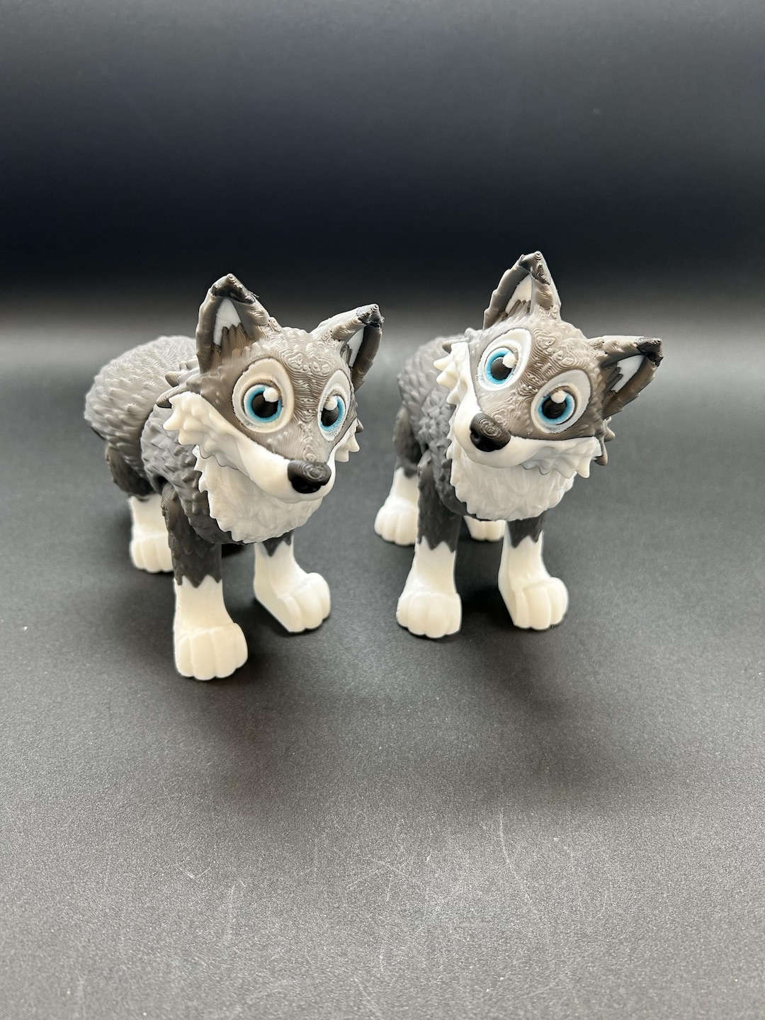 Wolves Figures Large Wolf Figure – Poseable Gray Wolf | 3D Printed Animal Collectible | Cute ...