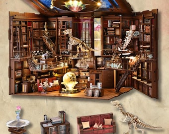 Biblioteca en miniatura DIY: Sujetalibros de madera 3D para regalar
