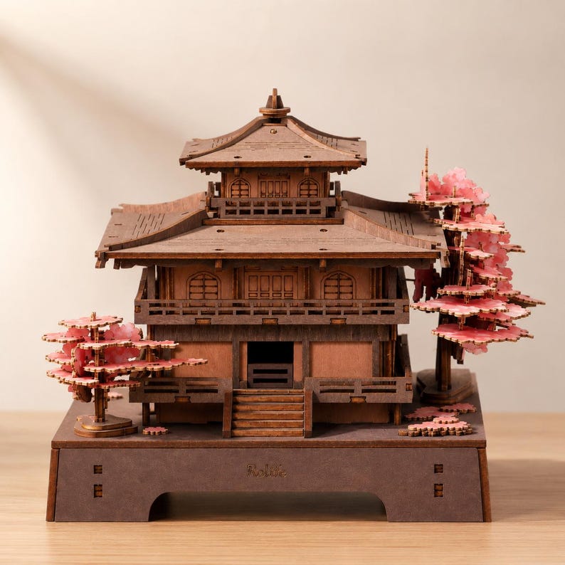 Kit de puzzle 3D en bois d'architecture traditionnelle japonaise ...