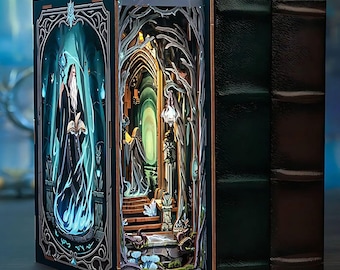 Spooky Wonderland Book Nook: DIY Magical Gate Of Wonderland Bookshelf Decoration
