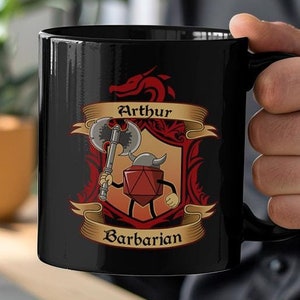 Motivo RPG di classe barbaro per tutti gli amanti di carta e penna e giochi di ruolo, un fantastico regalo personalizzato per l'hobby