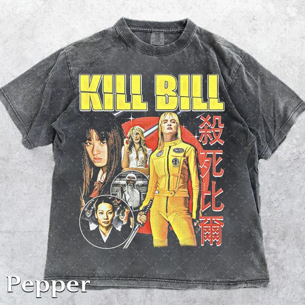Camiseta gráfica retro Comfort Colors® 1717 de Kill Bill, película de Quentin Tarantino, regalo de cine para cinéfilos