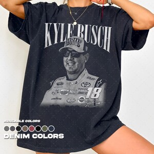 Comfort Colors® Vintage 90s Kyle Busch Racing Graphic T-Shirt, Kyle Busch T-Shirt, Unisex Tee image 6