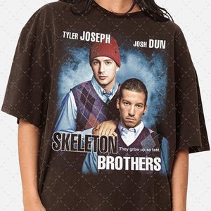 Limited Skeleton Brothers T-Shirt, Tyler Joseph T-Shirt, Joshdun T-Shirt, TwentyOnePilots T-shirt Gift For Woman and Man Unisex T-Shirt