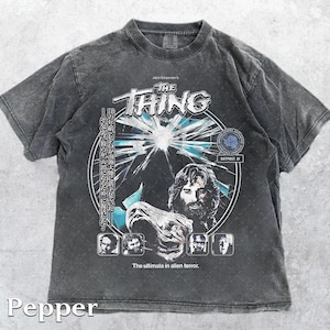 Comfort Colors® 1717 Vintage The Thing 1982 Retro Graphic T-Shirt, John Carpenter's Movie, Horror Movie Gift for Movie Lovers