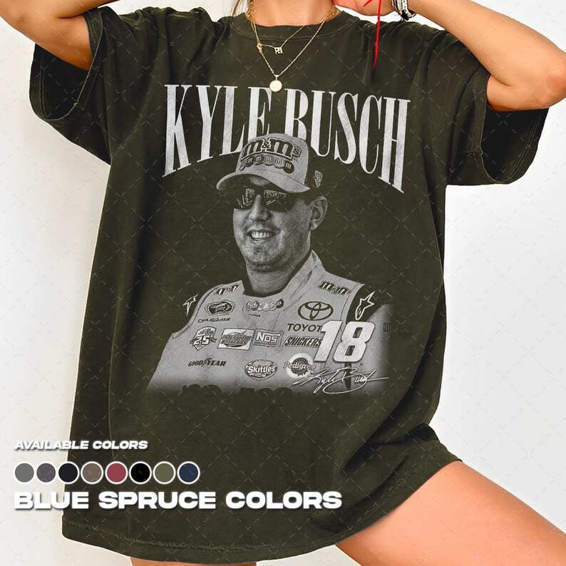 Comfort Colors® Vintage 90s Kyle Busch Racing Graphic T-Shirt, Kyle Busch T-Shirt, Unisex Tee image 4