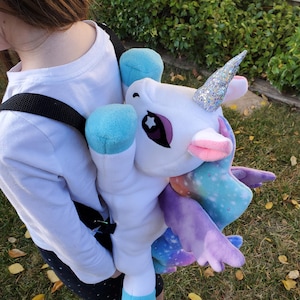 Unicorn Stuffie Backpack for Kids and Tweens | Rainbow Mane