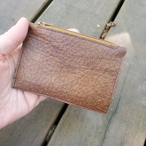 ブラウン フェイクレザー カターニア カードホルダー