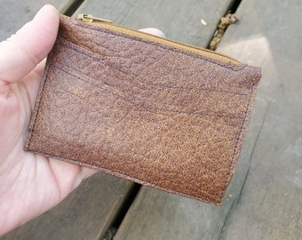 Brown Faux Leather Catania Card Holder