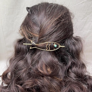 Handmade Sardine Hair Slide Hair Pin Brass Fish Hair Clip tinned fish anchovies
