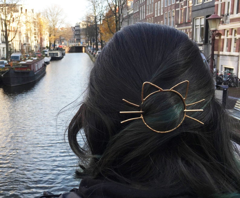 THE ORIGINAL Cat Hair Pin // Bun Holder // Whiskers Hair Slide image 10