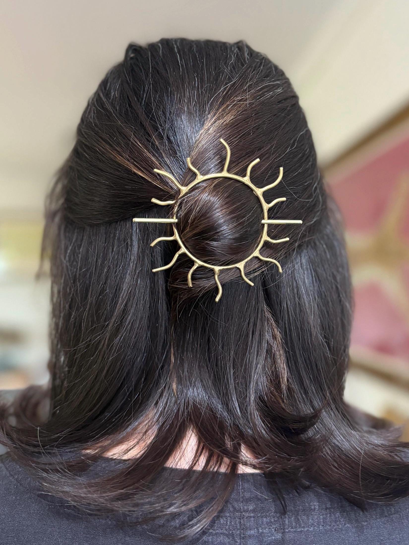 ハンドメイド真鍮製サンヘアピン - レイチェル・フェッファーデザイン