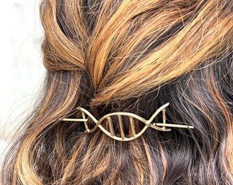 DNA strand hair slide hair pin hair clip science girlie