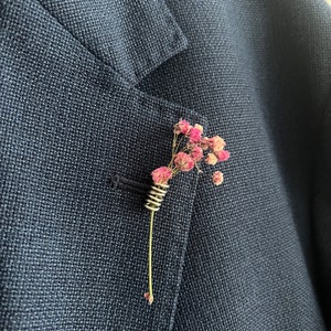 Sterling Silver Nosegay Flower Holder Pin Father’s day Gift Kids Flowers lapel pin