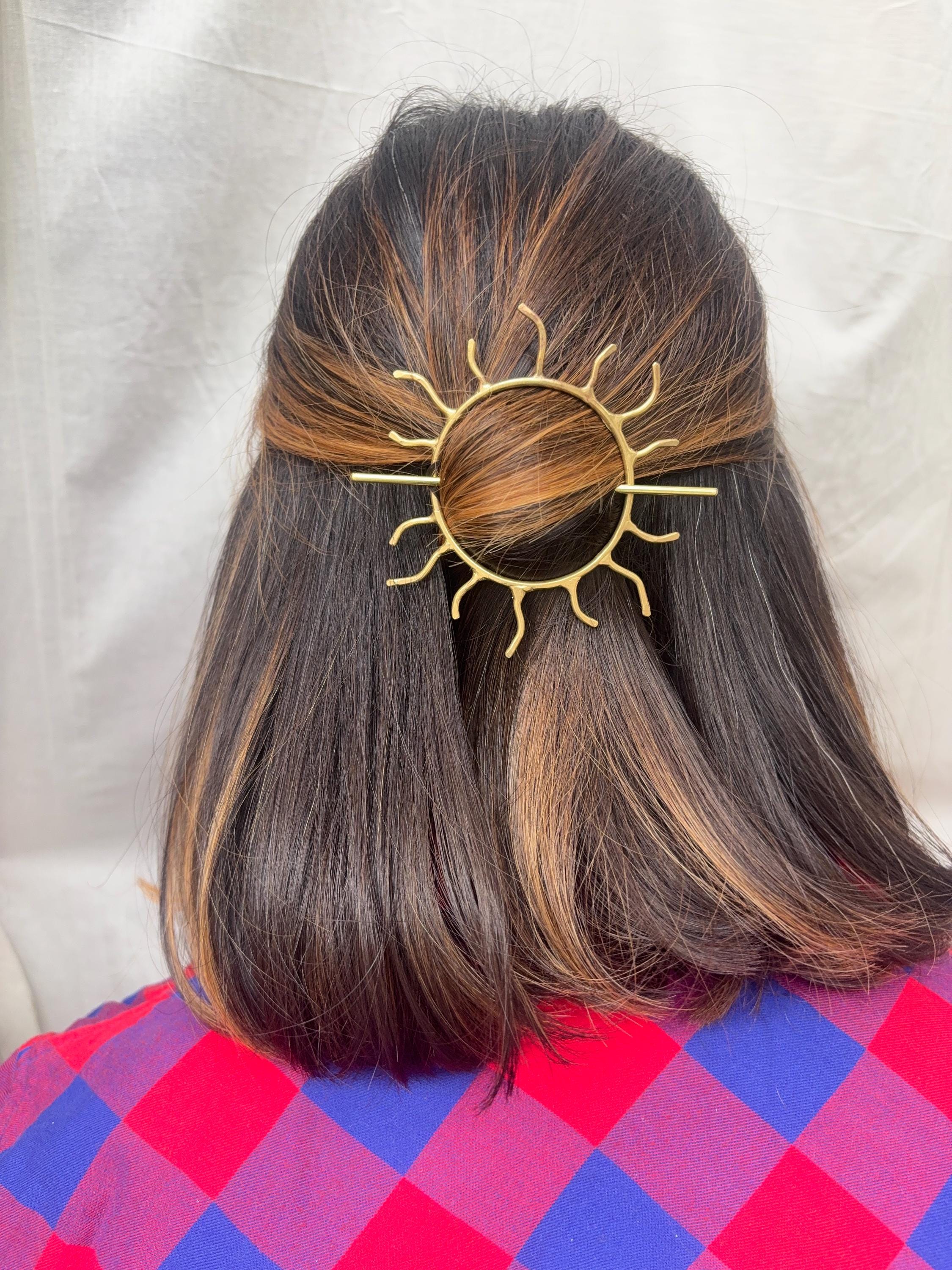 Handmade Brass Sun Hair Pin - Rachel Pfeffer Design - Etsy