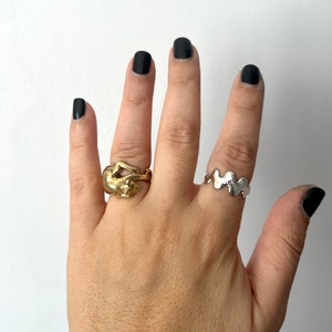 Handmade Curled Up Cat Ring Curved Around the Finger Kitten Ring Cat Lover Cat Lady Ring image 7