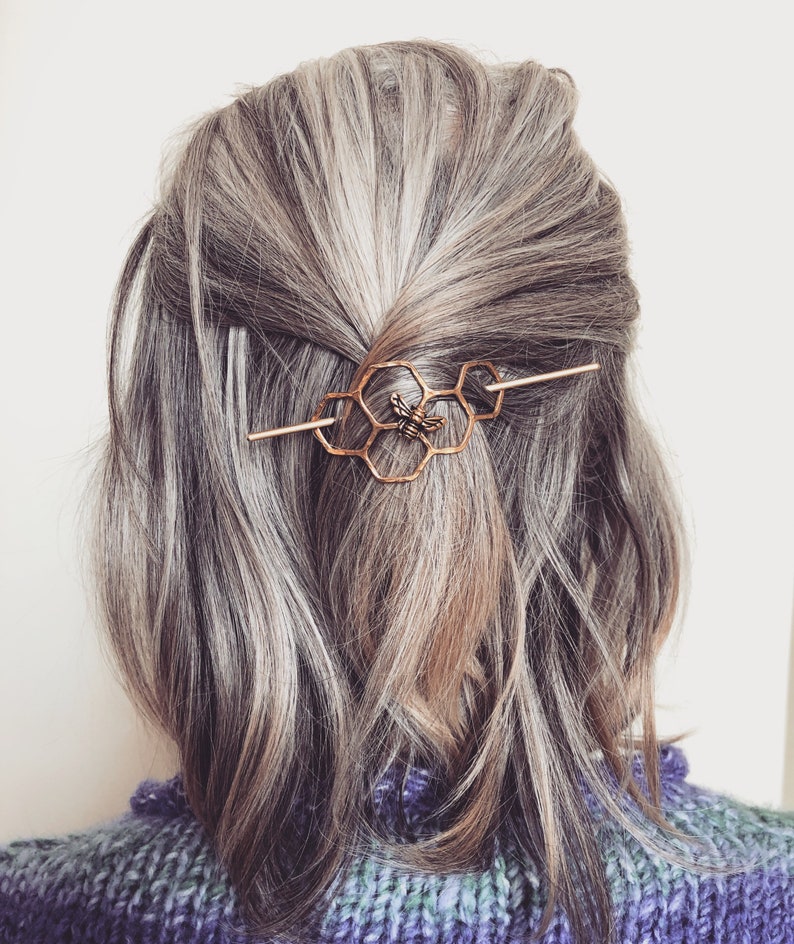 Hair Clip Bun Pin Mini Brass Handmade Hair Bun Slide Etsy