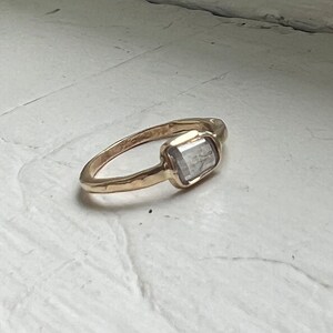 Handmade Natural Rosecut Diamond Alternative Engagement Ring Funky Gold Low Profile image 4