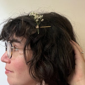 Handmade Flower Holder Bobby Pin Wildflower Hair Pin Flower Holder Bridal Hair image 6