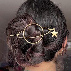 ヘアアクセサリー [BlackMuse] stone chain hair pin set Handmade Saturn Hairpin Original Rachel Pfeffer Design