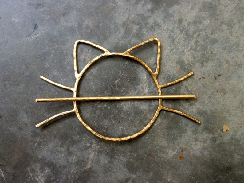 THE ORIGINAL Cat Hair Pin // Bun Holder // Whiskers Hair Slide image 8