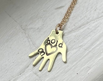 Hold On hand necklace