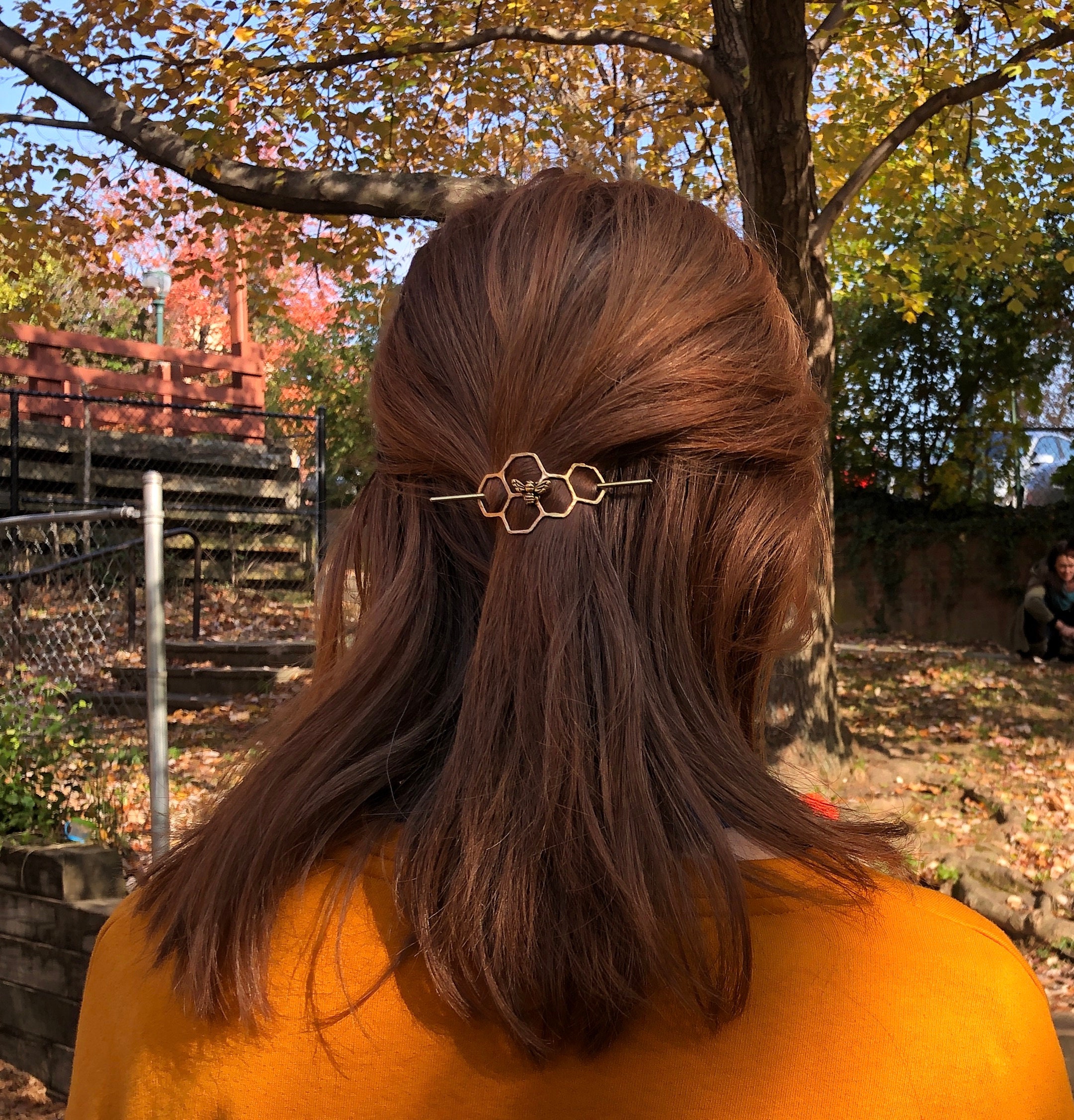 Hair Clip Bun Pin Mini Brass Handmade Hair Bun Slide Etsy UK