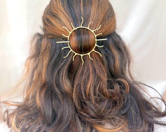 Handmade Brass Sun Hair Pin - Rachel Pfeffer Design - Etsy display picture 1