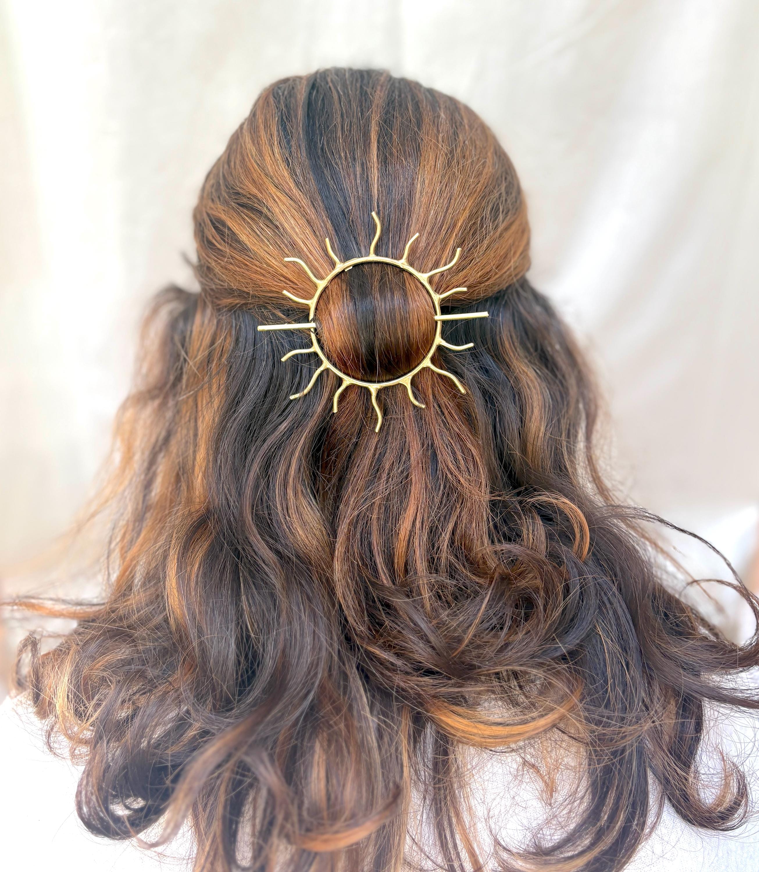 ハンドメイド真鍮製サンヘアピン - レイチェル・フェッファーデザイン