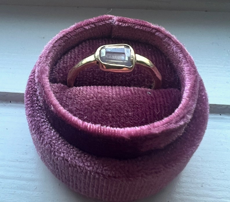 Handmade Natural Rosecut Diamond Alternative Engagement Ring Funky Gold Low Profile image 1