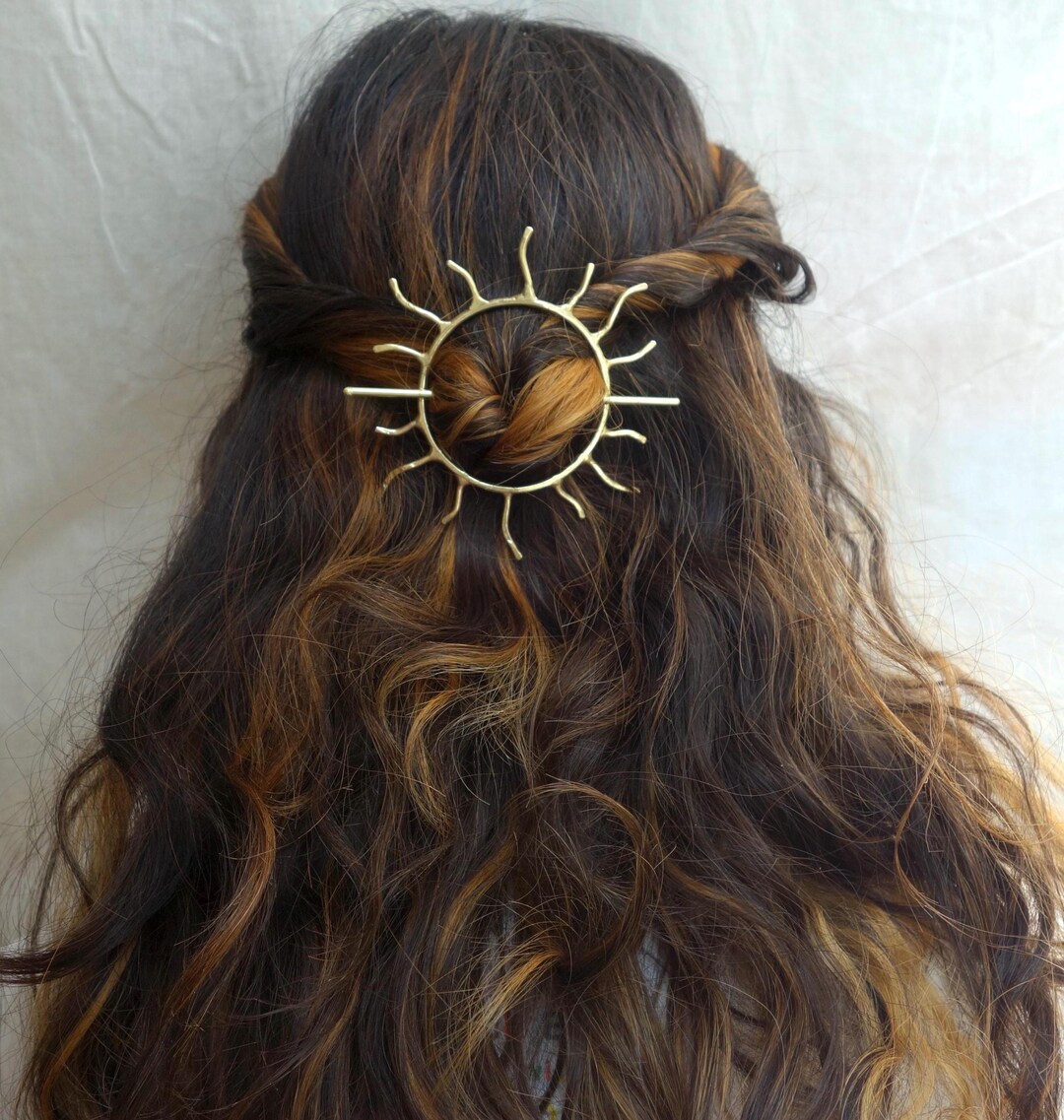 Handmade Brass Sun Hair Pin - Rachel Pfeffer Design - Etsy