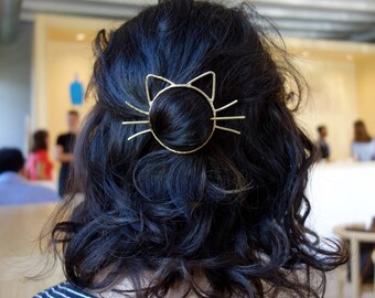 THE ORIGINAL Cat Hair Pin // Bun Holder // Whiskers Hair Slide