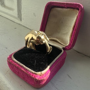 Handmade Curled Up Cat Ring Curved Around the Finger Kitten Ring Cat Lover Cat Lady Ring image 2