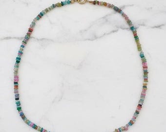 Dainty Rainbow Ethiopian Beaded Choker