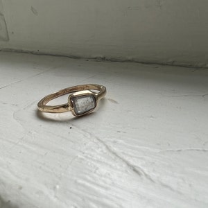Handmade Natural Rosecut Diamond Alternative Engagement Ring Funky Gold Low Profile image 5