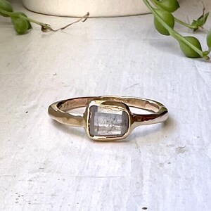 Handmade Natural Rosecut Diamond Alternative Engagement Ring Funky Gold Low Profile image 3