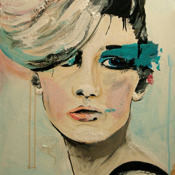 Push - Fashion Painting Art Print   // Limited Edition