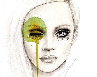 Fused - Portrait Fine Matte Art Print by Leigh Viner