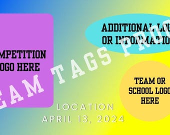 Blue/Yellow Gradient Team Tag