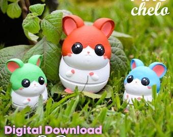 3D Druck STL Datei, Hamster Fidget Spielzeug (Digitaler Download)