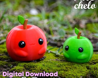 Articulated Apple Fidget, Print-In-Place .STL File (Digital Download)