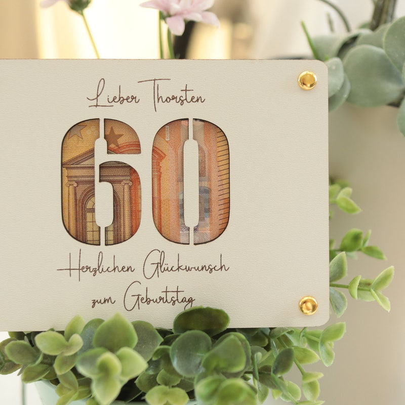Geldgeschenk 60. geburtstag mann Etsy.de