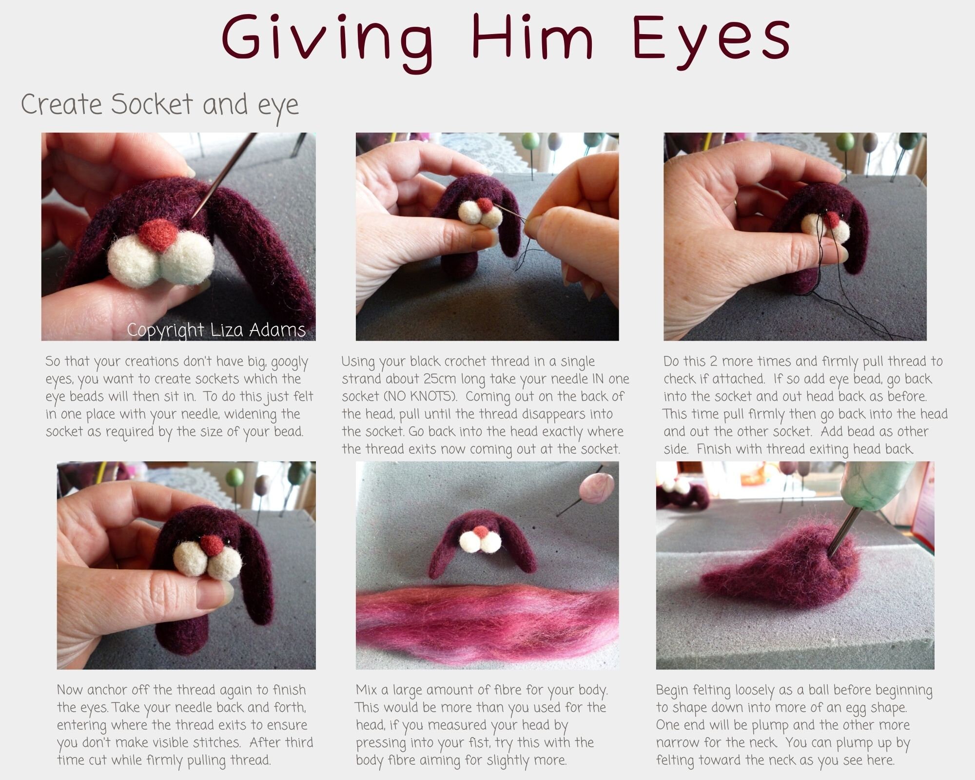 DIY Needle Felting Tutorial. Create Romeo Rabbit by Liza Adams. Instant ...