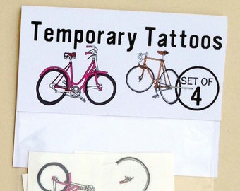 Bicycle Temporary Tattoos – Hand-Drawn Bike Art,