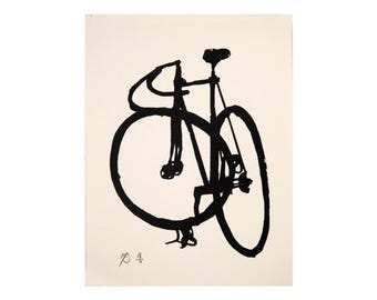 Bicycle Art Print – Fixed Gear Track Bike Screenprint