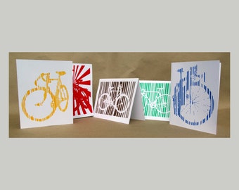 Bicycle Art -  Bike Striped Notecards
