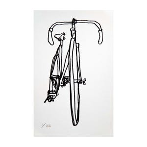 Timeless Velox Ace Track Bike Art Print - Handmade Limited Edition Bicycle Wall Art Illustration Cycling Decor