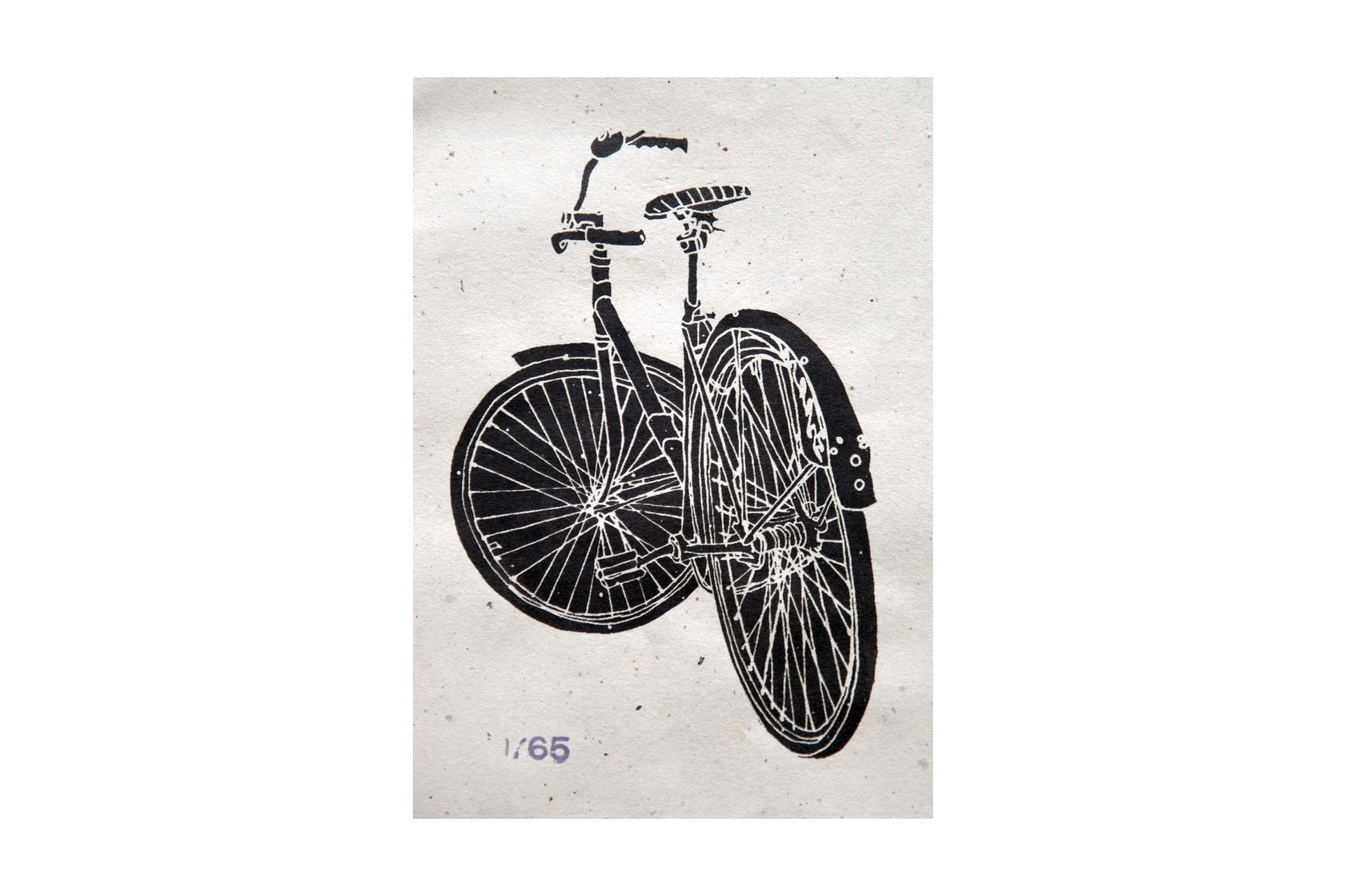 Wheeled Time Traveler Cool Cruiser Bike Mock Wood Block